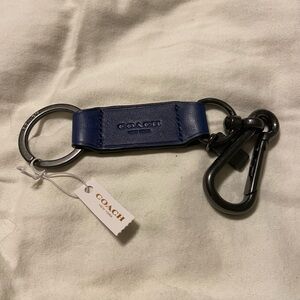 COACH Trigger Snap Key Ring Clip Charm - Nacy Blue - NWT